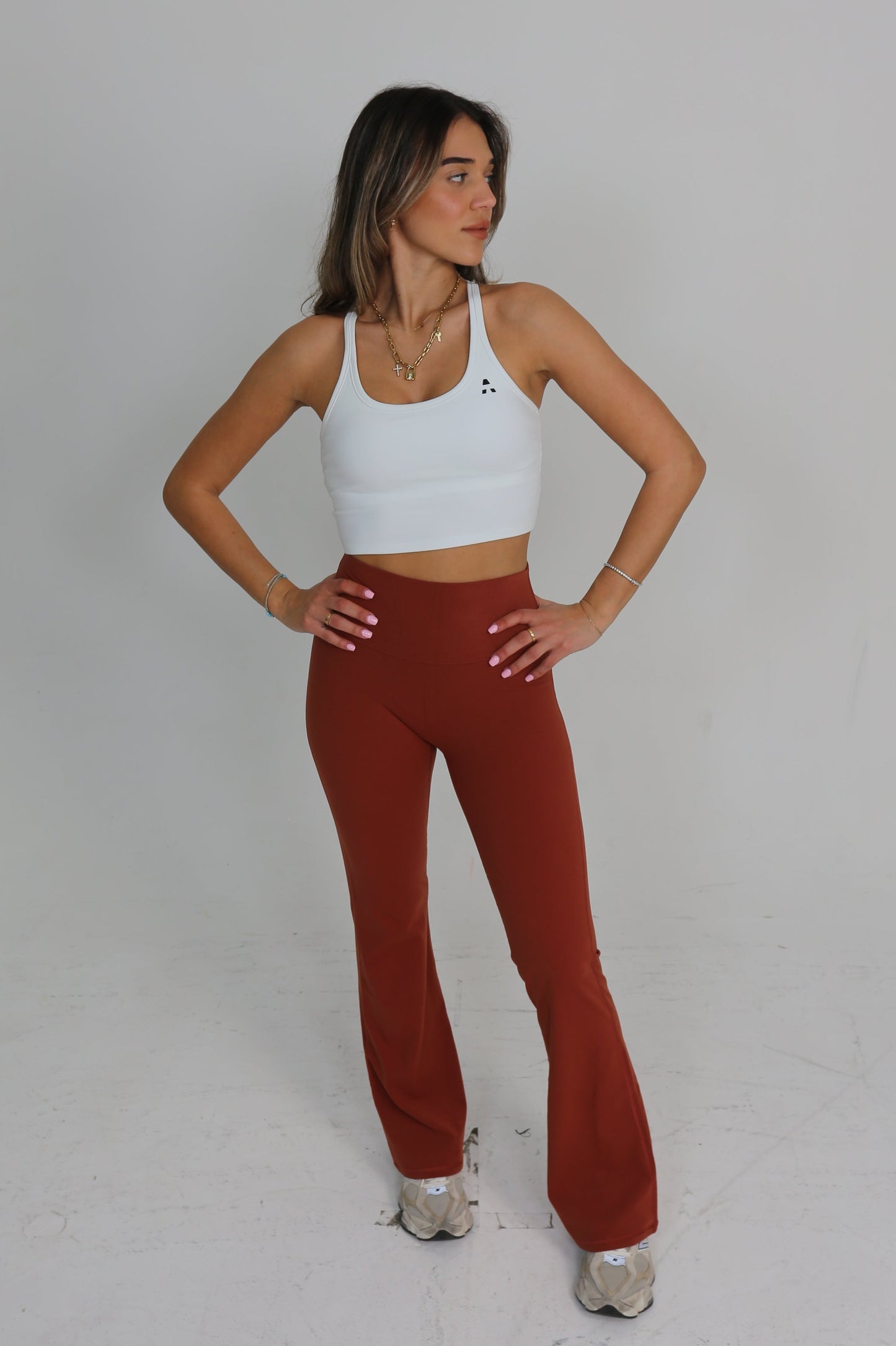 FIRE FLARED PANTS - CHESTNUT