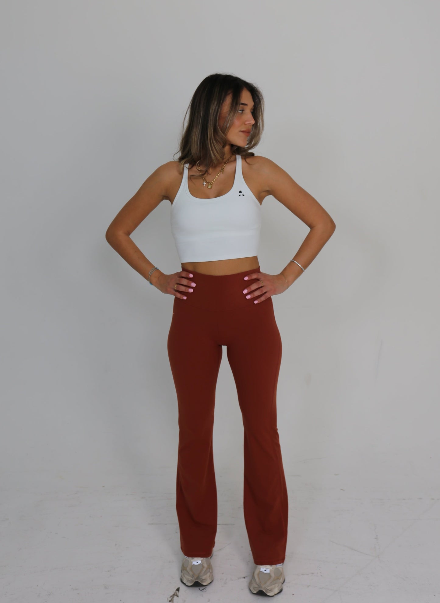 FIRE FLARED PANTS - CHESTNUT