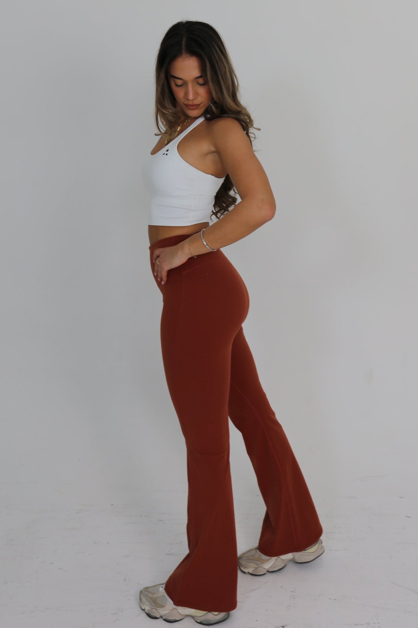 FIRE FLARED PANTS - CHESTNUT