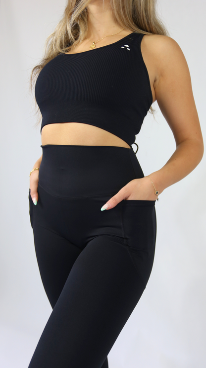 LIMITLESS LEGGINGS (POCKETS) - OBSIDIAN