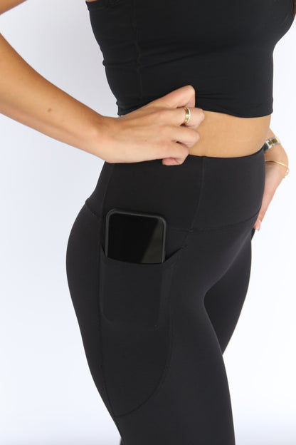 LIMITLESS LEGGINGS (POCKETS) - OBSIDIAN